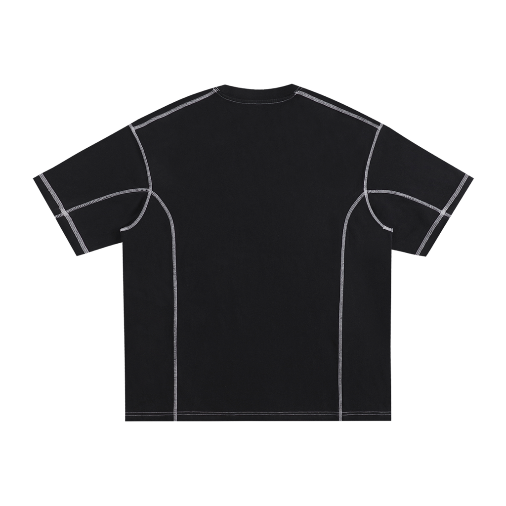 FLW/ACM - Streetwear Contrast-Stitched Cotton T-Shirt