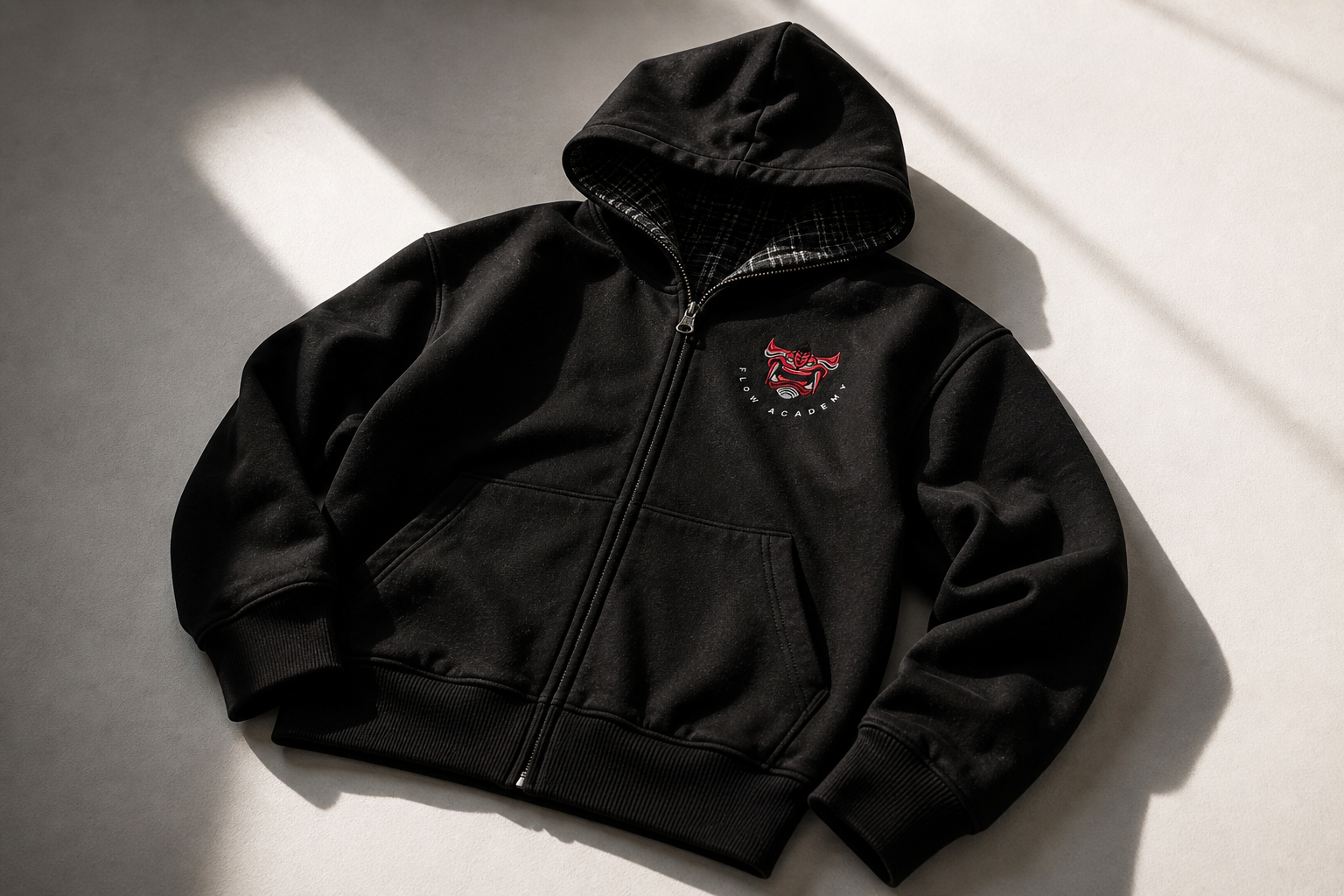 FLW/ACM Plaid Boxy Zip Hoodie