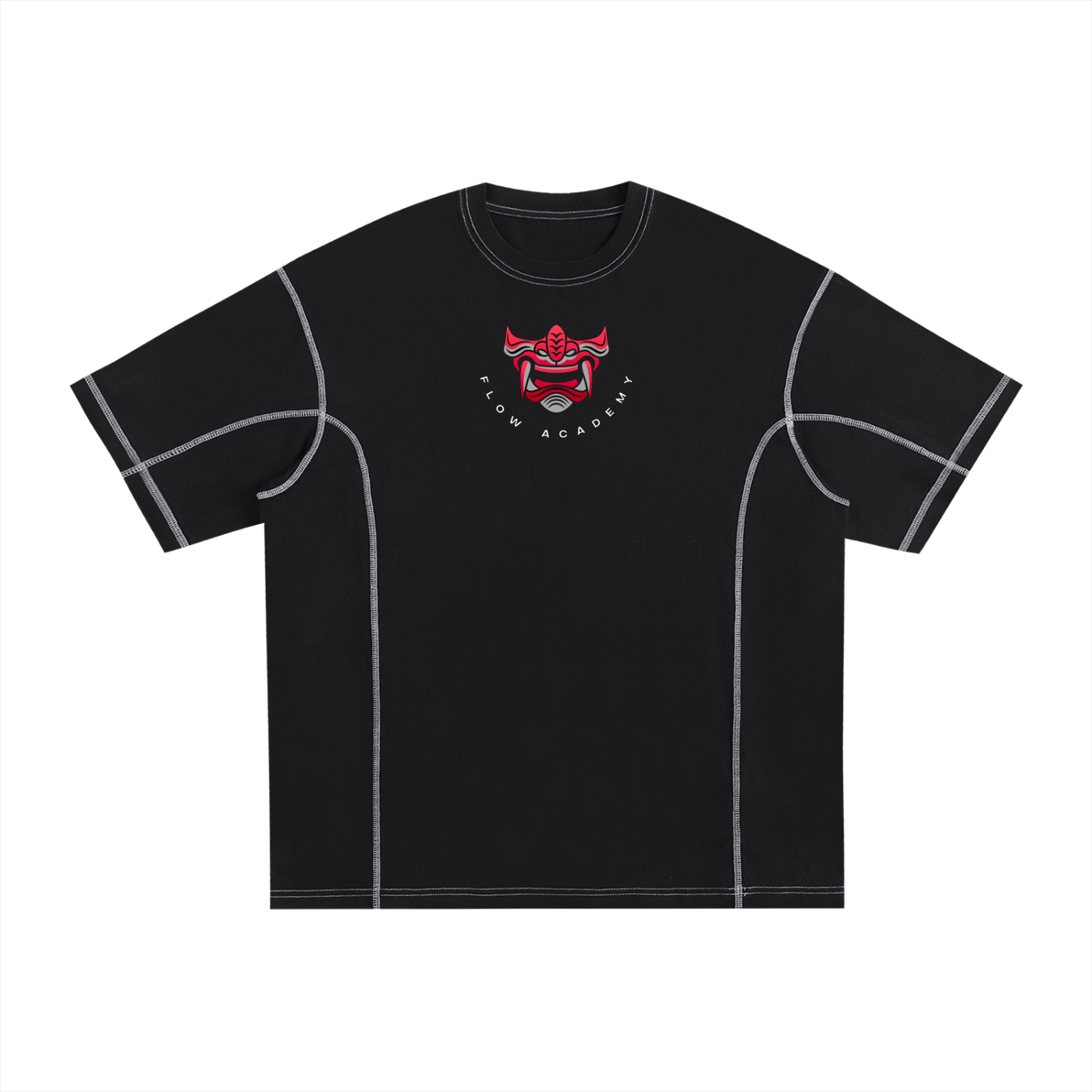 FLW/ACM - Streetwear Contrast-Stitched Cotton T-Shirt